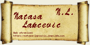 Nataša Lapčević vizit kartica